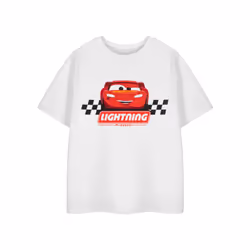 Disney Lightening Mcqueen Short Sleeved T-Shirt (Boys White) - 9-10 Years