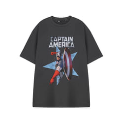 Marvel Shield Throw Short Sleeved T-Shirt (Mens Grey) - XX-Large