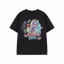 Monster High Short Sleeved T-Shirt (Girls Black) - 9-10 Years