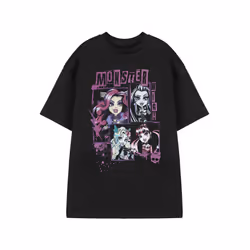 Monster High Short Sleeved T-Shirt (Womens Black) - Large