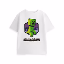 Minecraft Short Sleeved T-Shirt (Boys White) - 13-14 Years