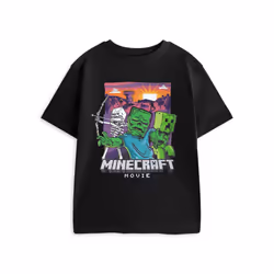 Minecraft Short Sleeved T-Shirt (Boys Black) - 5-6 Years