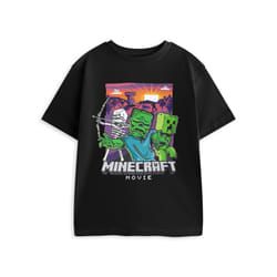 Minecraft Short Sleeved T-Shirt (Boys Black) - 5-6 Years