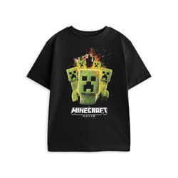 Minecraft Short Sleeved T-Shirt (Boys Black) - 5-6 Years