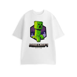 Minecraft Short Sleeved T-Shirt (Mens White) - Small