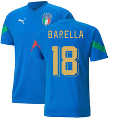 2022-2023 Italy Player Training Jersey (Blue) (BARELLA 18) - S