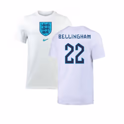 2022-2023 England Crest Tee (White) (Bellingham 22) - L