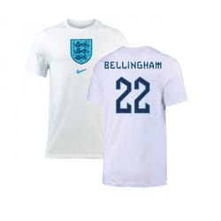 2022-2023 England Crest Tee (White) (Bellingham 22) - L