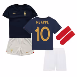 2022-2023 France Home Little Boys Mini Kit (Mbappe 10) - XLB