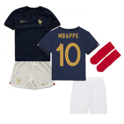 2022-2023 France Home Little Boys Mini Kit (Mbappe 10) - XLB