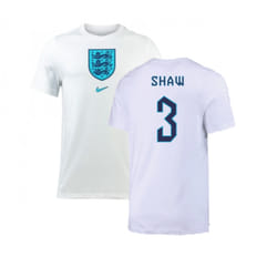 2022-2023 England Crest Tee (White) (Shaw 3) - XL