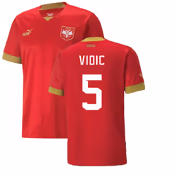 2022-2023 Serbia Home Shirt (VIDIC 5) - L