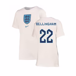 2022-2023 England Crest Tee (White) - Kids (Bellingham 22) - SB