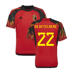 2022-2023 Belgium Home Shirt (Kids) (De Ketelaere 22) - MB