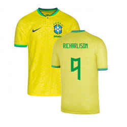 2022-2023 Brazil Little Boys Home Shirt (Richarlison 9) - XSB