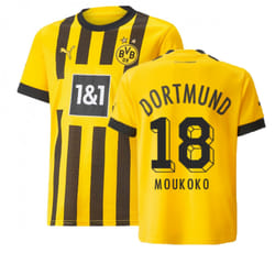 2022-2023 Borussia Dortmund Home Shirt (Kids) (MOUKOKO 18) - XSB