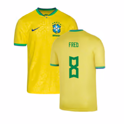 2022-2023 Brazil Little Boys Home Shirt (Fred 8) - SB
