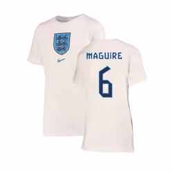 2022-2023 England Crest Tee (White) - Kids (Maguire 6) - SB