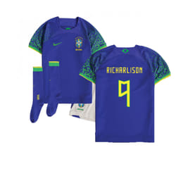 2022-2023 Brazil Away Little Boys Mini Kit (Richarlison 9) - SB