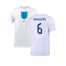 2022-2023 England Crest Tee (White) (Maguire 6) - M