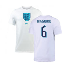2022-2023 England Crest Tee (White) (Maguire 6) - M