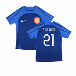 2022-2023 Holland Dri-FIT Training Shirt (Blue) - Kids (F De Jong 21) - XSB