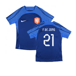 2022-2023 Holland Dri-FIT Training Shirt (Blue) - Kids (F De Jong 21) - XSB