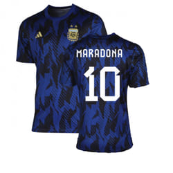 2022-2023 Argentina Pre-Match Shirt (Blue) (MARADONA 10) - 3XL
