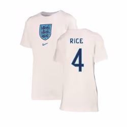 2022-2023 England Crest Tee (White) - Kids (Rice 4) - XSB