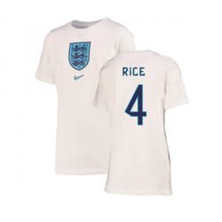 2022-2023 England Crest Tee (White) - Kids (Rice 4) - MB