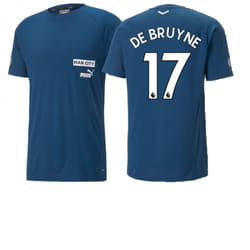 2022-2023 Man City Casuals Tee (Blue) (DE BRUYNE 17) - L