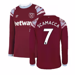2022-2023 West Ham Long Sleeve Home Shirt (SCAMACCA 7) - 3XL
