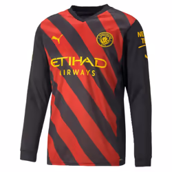 2022-2023 Man City Long Sleeve Away Shirt (HAALAND 9) - XL