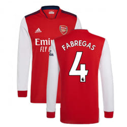 Arsenal 2021-2022 Long Sleeve Home Shirt (FABREGAS 4) - XS