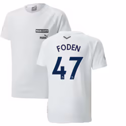 2022-2023 Man City Casuals Tee (White) - Kids (FODEN 47) - MB