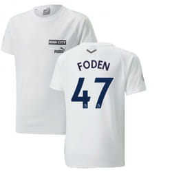 2022-2023 Man City Casuals Tee (White) - Kids (FODEN 47) - MB