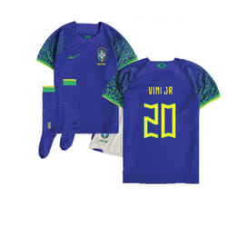 2022-2023 Brazil Away Little Boys Mini Kit (Vini JR 20) - SB