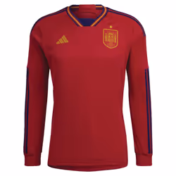 2022-2023 Spain Long Sleeve Home Shirt (A INIESTA 6) - XL