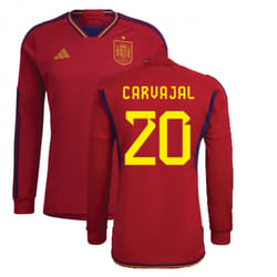 2022-2023 Spain Long Sleeve Home Shirt (CARVAJAL 20) - XL