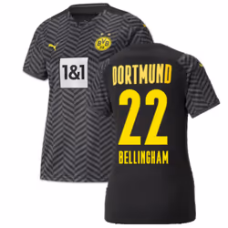 2021-2022 Borussia Dortmund Away Shirt (Kids) (BELLINGHAM 22) - XXLB