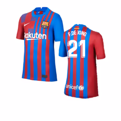 2021-2022 Barcelona Home Shirt (F.DE JONG 21) - XL
