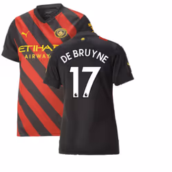 2022-2023 Man City Away Shirt (Ladies) (DE BRUYNE 17) - M