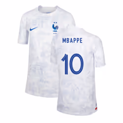 2022-2023 France Away Shirt (Kids) (Mbappe 10) - SB