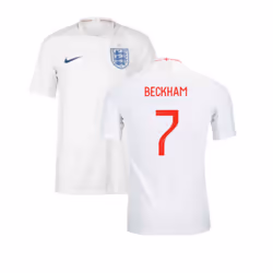2018-2019 England Authentic Home Shirt (Beckham 7) - S