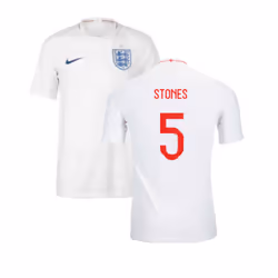2018-2019 England Authentic Home Shirt (Stones 5) - S