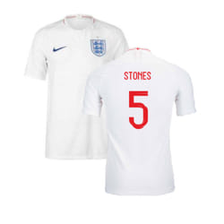 2018-2019 England Authentic Home Shirt (Stones 5) - S