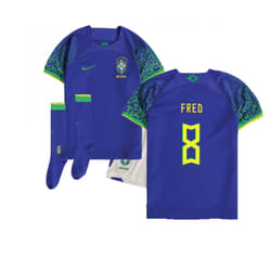 2022-2023 Brazil Away Little Boys Mini Kit (Fred 8) - SB