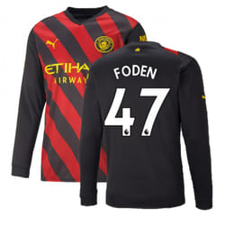 2022-2023 Man City Long Sleeve Away Shirt (FODEN 47) - M