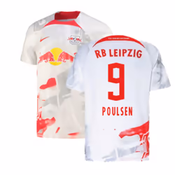 2022-2023 Red Bull Leipzig Home Shirt (White) (POULSEN 9) - XL