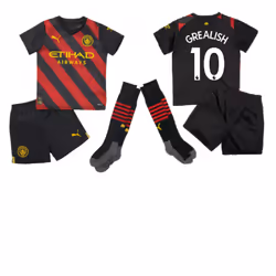 2022-2023 Man City Away Mini Kit (GREALISH 10) - 2-3 Years